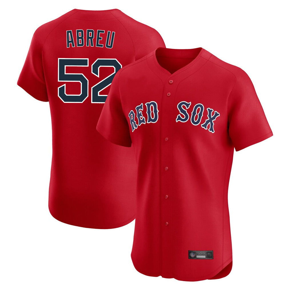 Lashops B.Red Sox #52 Wilyer Abreu Player Red Limited Elite Home Game Stitched Jerseys