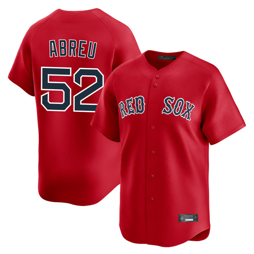 Lashops B.Red Sox #52 Wilyer Abreu Player Red Limited Home Game Stitched Jerseys
