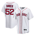 Lashops B.Red Sox #52 Wilyer Abreu Player White Home Game Stitched Jerseys