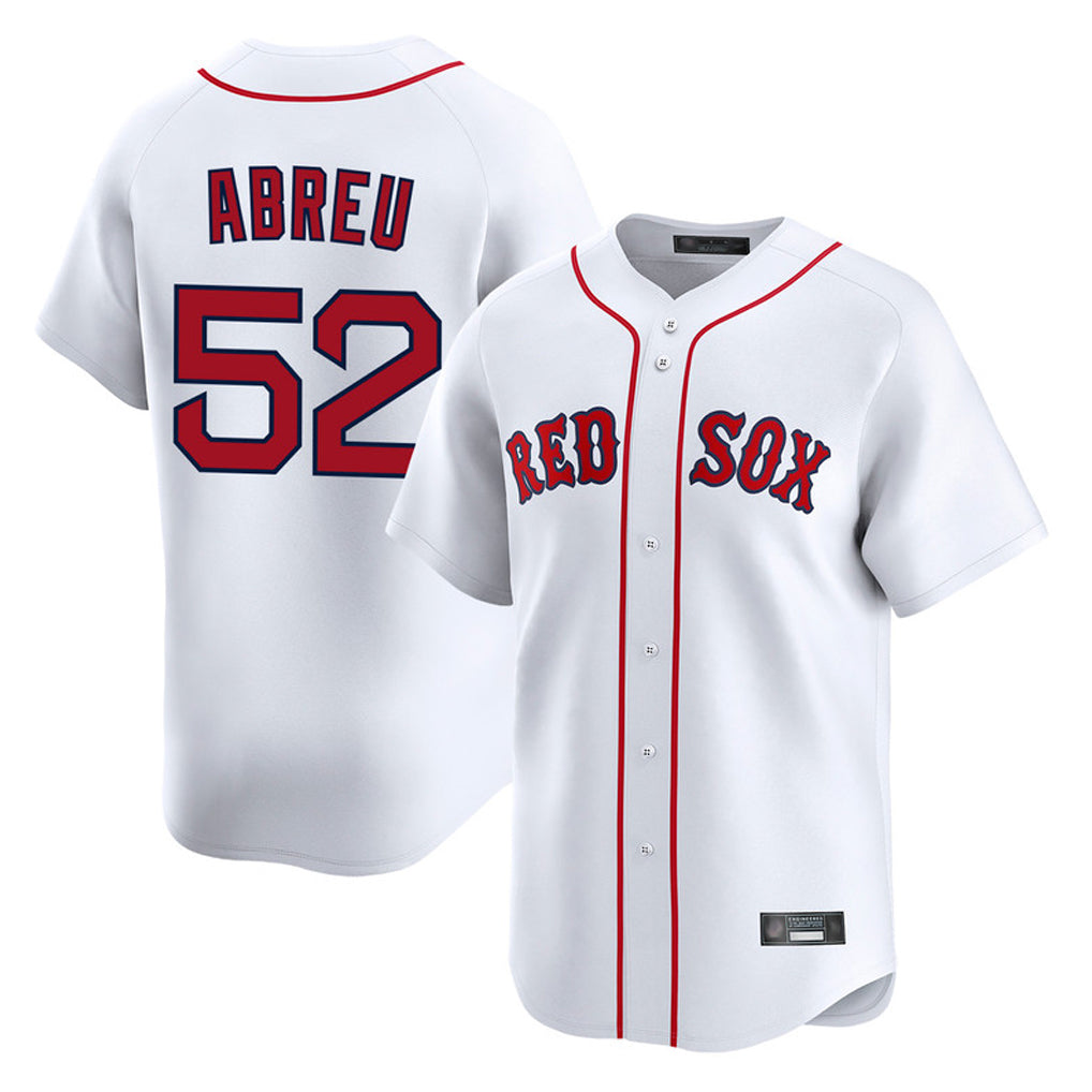 Lashops B.Red Sox #52 Wilyer Abreu Player White Limited Home Game Stitched Jerseys