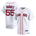 Lashops B.Red Sox #55 Ranger Su¨¢rez Player White Limited Home Game Stitched Jerseys