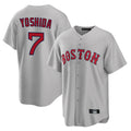Lashops B.Red Sox #7 Masataka Yoshida Player Gray Road Home Game Stitched Jersey