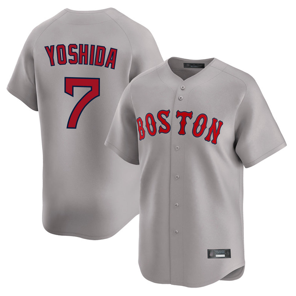 Lashops B.Red Sox #7 Masataka Yoshida Player Gray Road Limited Home Game Stitched Jersey