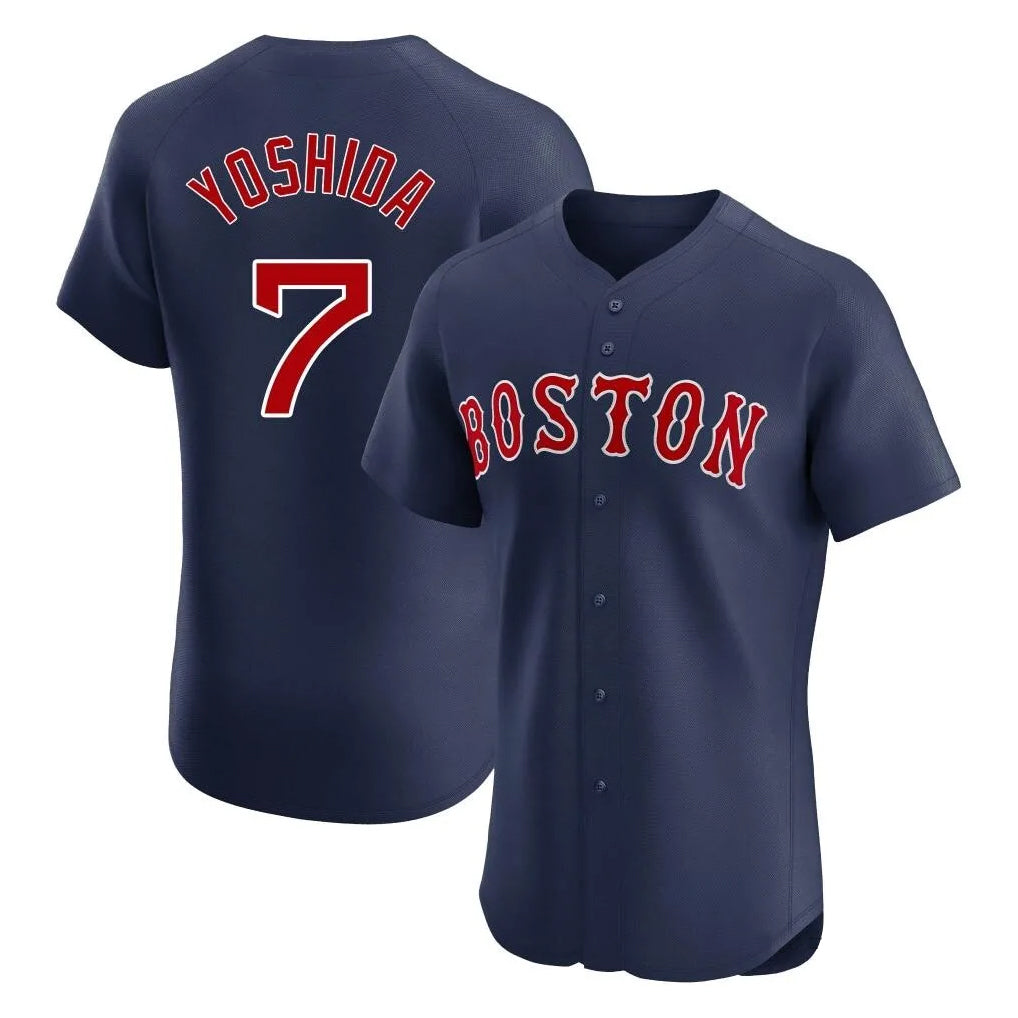 Lashops B.Red Sox #7 Masataka Yoshida Player Navy Limited Elite Home Game Stitched Jersey