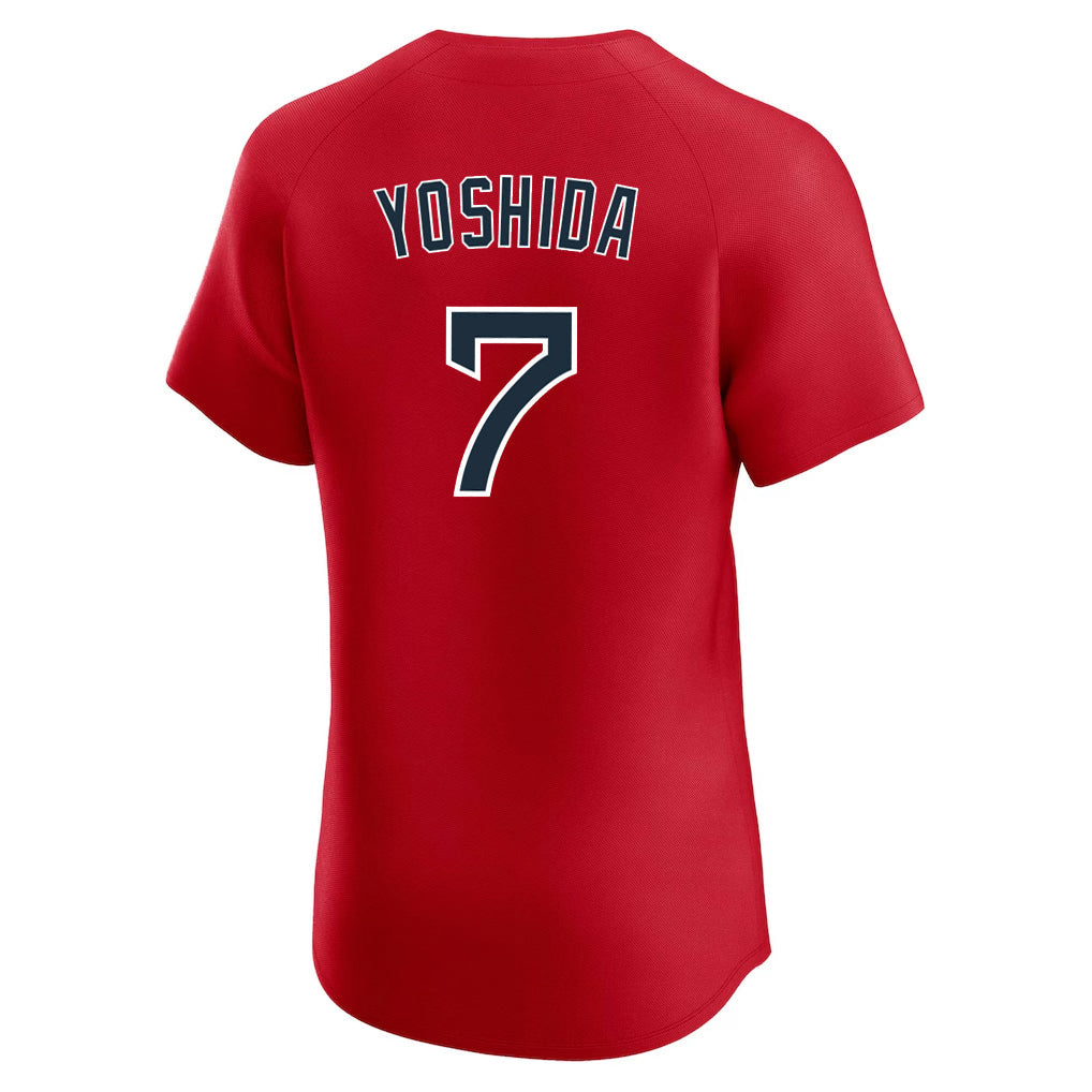 Lashops B.Red Sox #7 Masataka Yoshida Player Red Limited Elite Home Game Stitched Jerseys