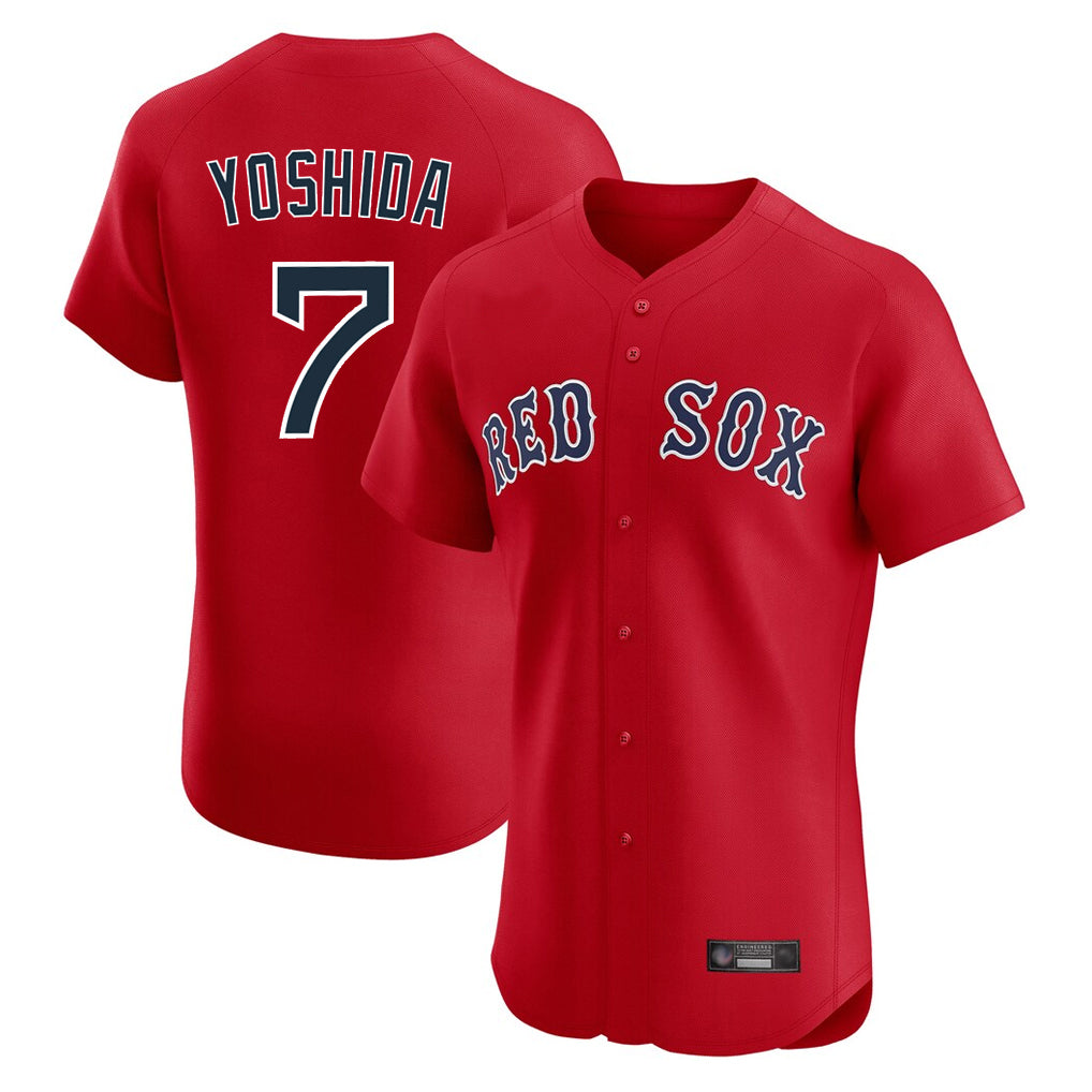Lashops B.Red Sox #7 Masataka Yoshida Player Red Limited Elite Home Game Stitched Jersey