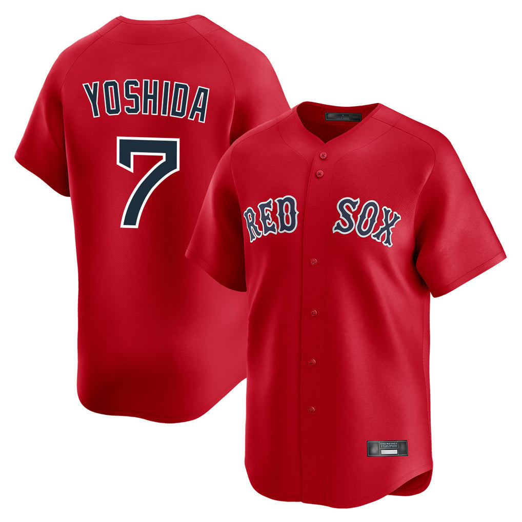 Lashops B.Red Sox #7 Masataka Yoshida Player Red Limited Home Game Stitched Jersey
