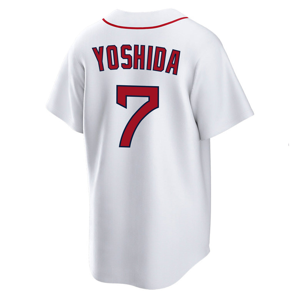 Lashops B.Red Sox #7 Masataka Yoshida Player White Home Game Stitched Jerseys