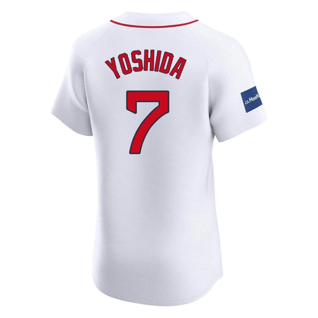 Lashops B.Red Sox #7 Masataka Yoshida Player White Limited Elite Home Game Stitched Jerseys