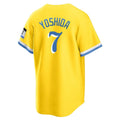 Lashops B.Red Sox #7 Masataka Yoshida Player Yellow Home Game Stitched Jerseys