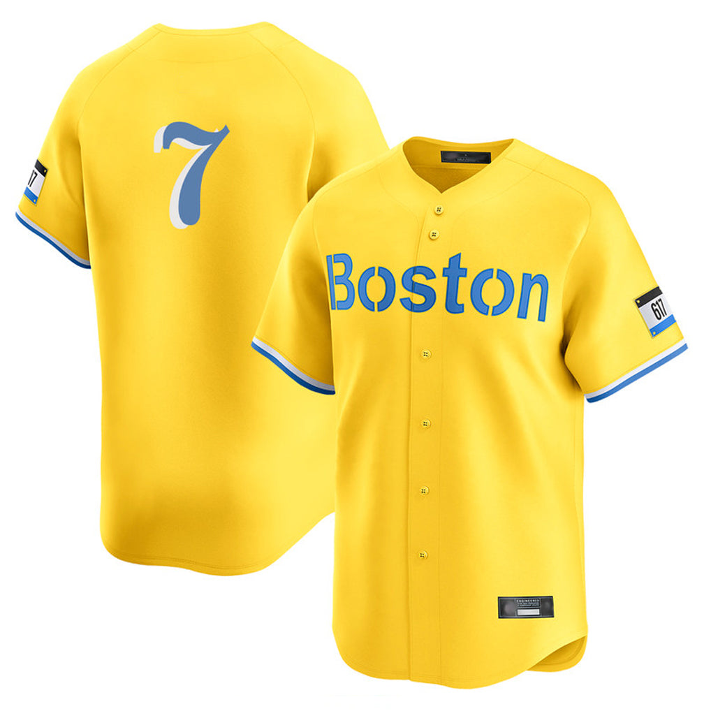 Lashops B.Red Sox #7 Masataka Yoshida Player Yellow Limited Home Game Stitched Jersey
