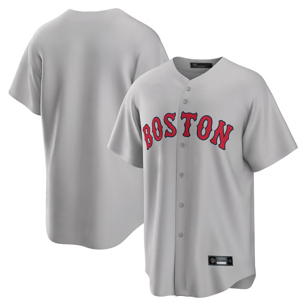 Lashops B.Red Sox Blank Player Gray Road Home Game Stitched Jerseys