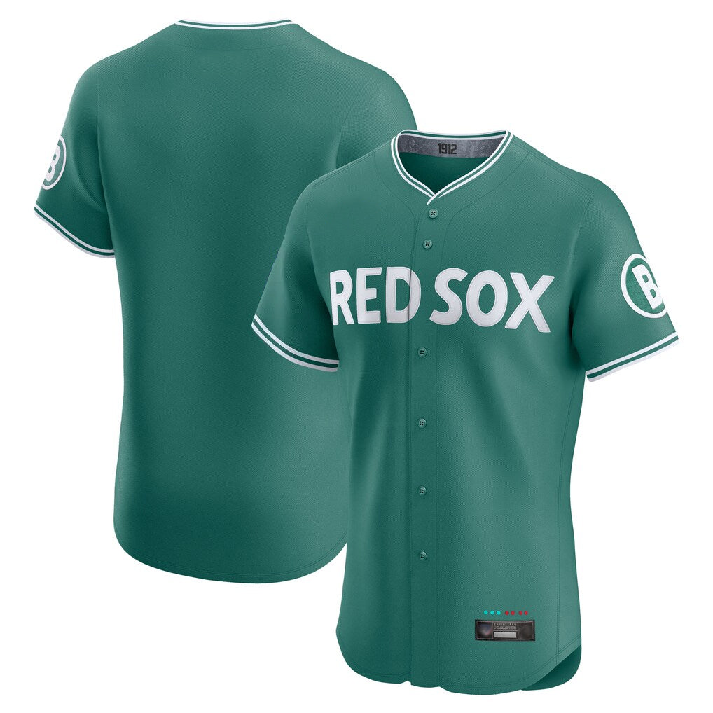 Lashops B.Red Sox Blank Player Green City Connect Limited Elite Home Game Stitched Jerseys