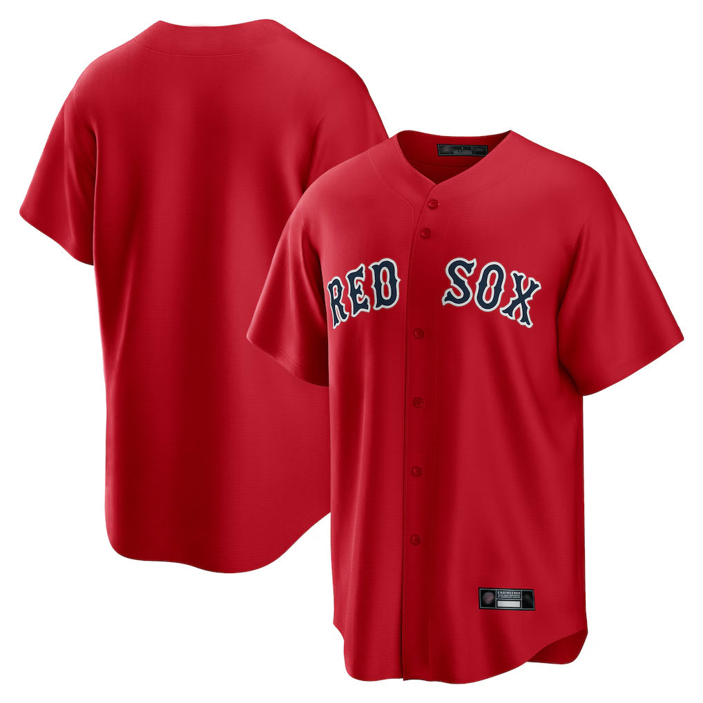 Lashops B.Red Sox Blank Player Red Home Game Stitched Jerseys