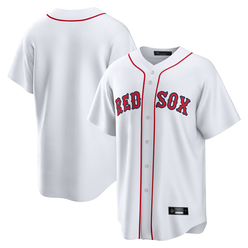 Lashops B.Red Sox Blank Player White Home Game Stitched Jerseys