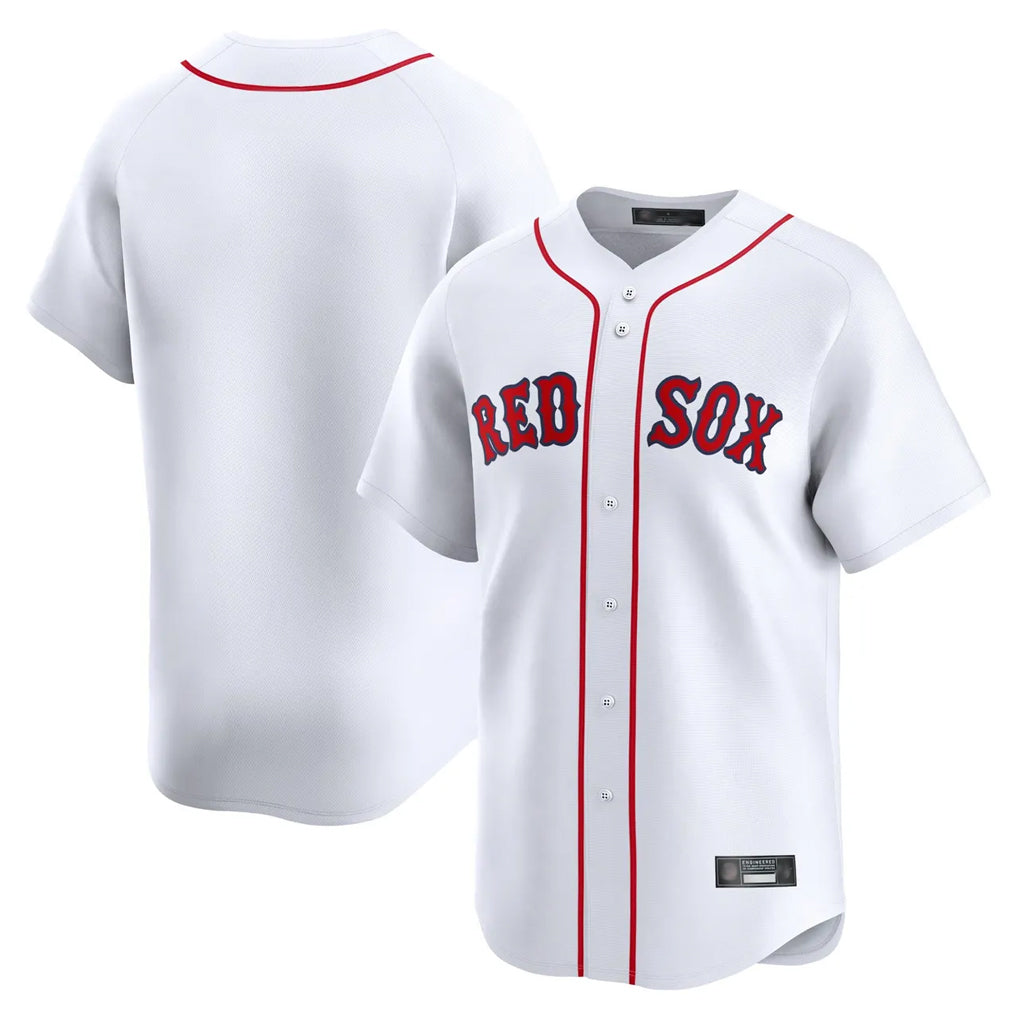 Lashops B.Red Sox Blank Player White Limited Home Game Stitched Jerseys