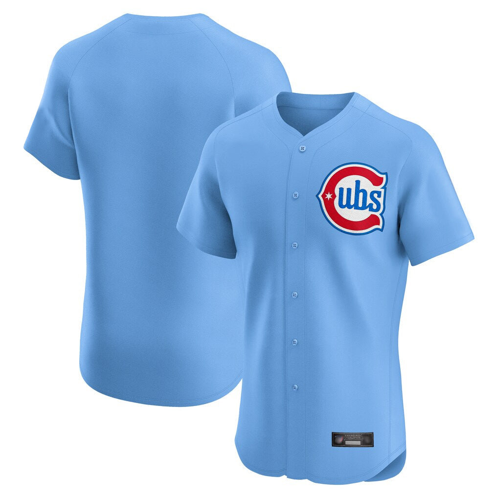 Lashops C.Cubs Light Blue Limited Elite Home Game Blank Player Stitched Jerseys