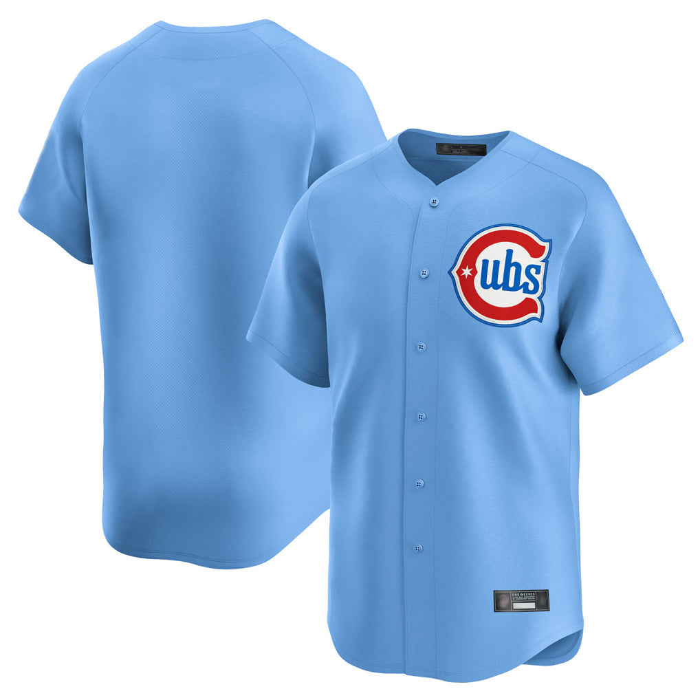 Lashops C.Cubs Light Blue Limited Home Blank Player Stitched Jerseys