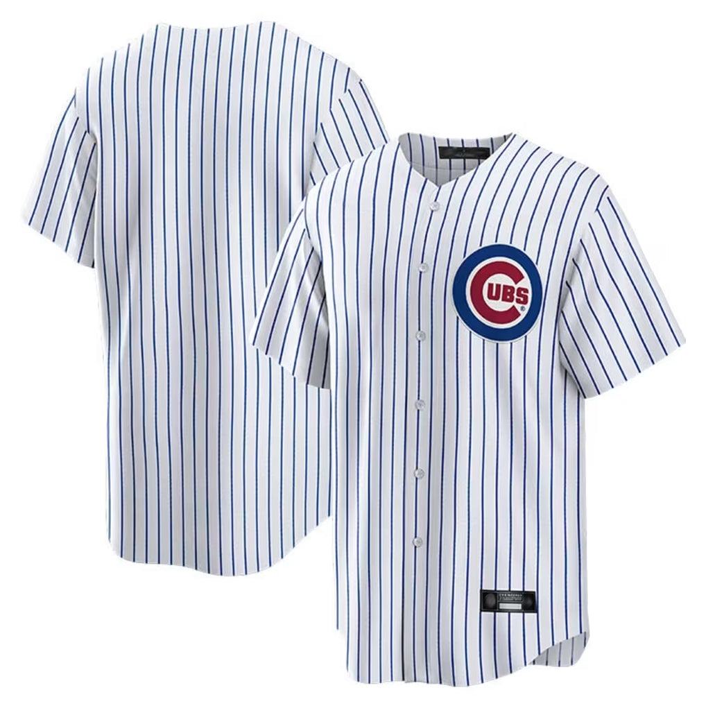 Lashops C.Cubs White Limited Home Blank Player Stitched Jerseys