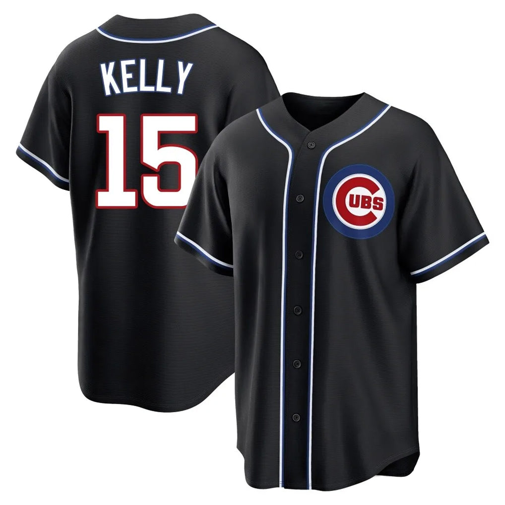 Lashops C.Cubs #15 Carson Kelly Player Black Fashion Out Game Stitched Jerseys