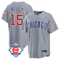Lashops C.Cubs #15 Carson Kelly Player Gray 150th Anniversary Home Game Stitched Jerseys