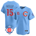 Lashops C.Cubs #15 Carson Kelly Player Light Blue 150th Anniversary Limited Home Stitched Jerseys