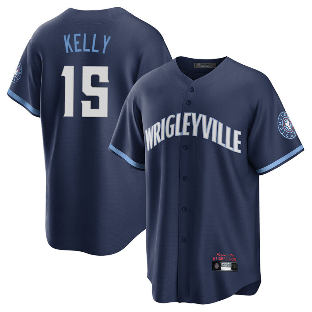 Lashops C.Cubs #15 Carson Kelly Player Navy City Connect Home Game Stitched Jerseys