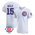 Lashops C.Cubs #15 Carson Kelly Player White 150th Anniversary Limited Elite Home Game Stitched Jerseys
