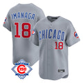 Lashops C.Cubs #18 Shota Imanaga Player Gray Road 150th Anniversary Limited Home Stitched Jerseys