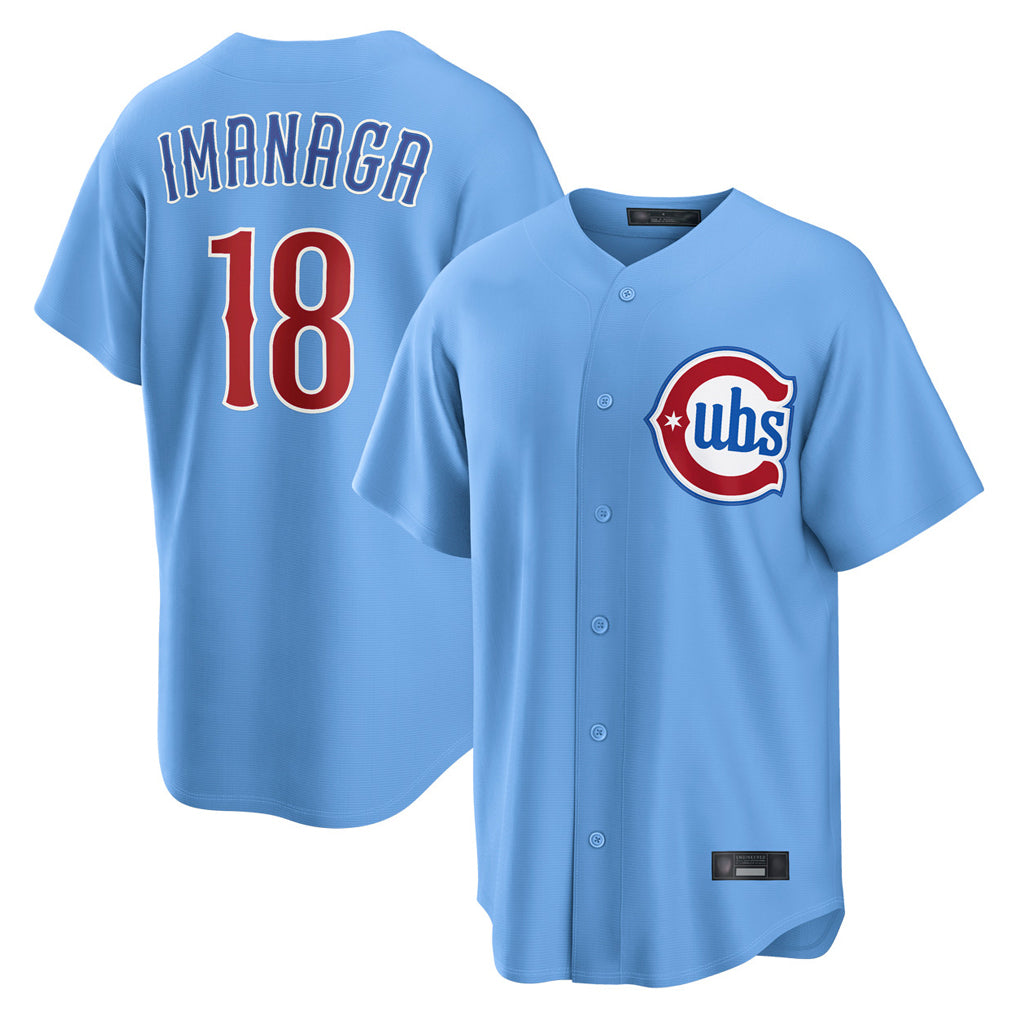 Lashops C.Cubs #18 Shota Imanaga Player Light Blue Home Game Stitched Jerseys