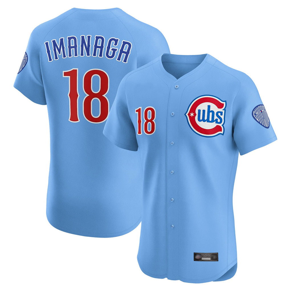 Lashops C.Cubs #18 Shota Imanaga Player Light Blue Limited Elite Home Stitched Jerseys