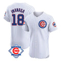 Lashops C.Cubs #18 Shota Imanaga Player White 150th Anniversary Limited Elite Home Game Stitched Jerseys