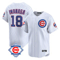 Lashops C.Cubs #18 Shota Imanaga Player White 150th Anniversary Limited Home Game Stitched Jerseys