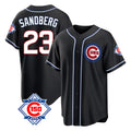 Lashops C.Cubs #23 Ryne Sandberg Player Black Fashion Out 150th Anniversary Game Stitched Jerseys
