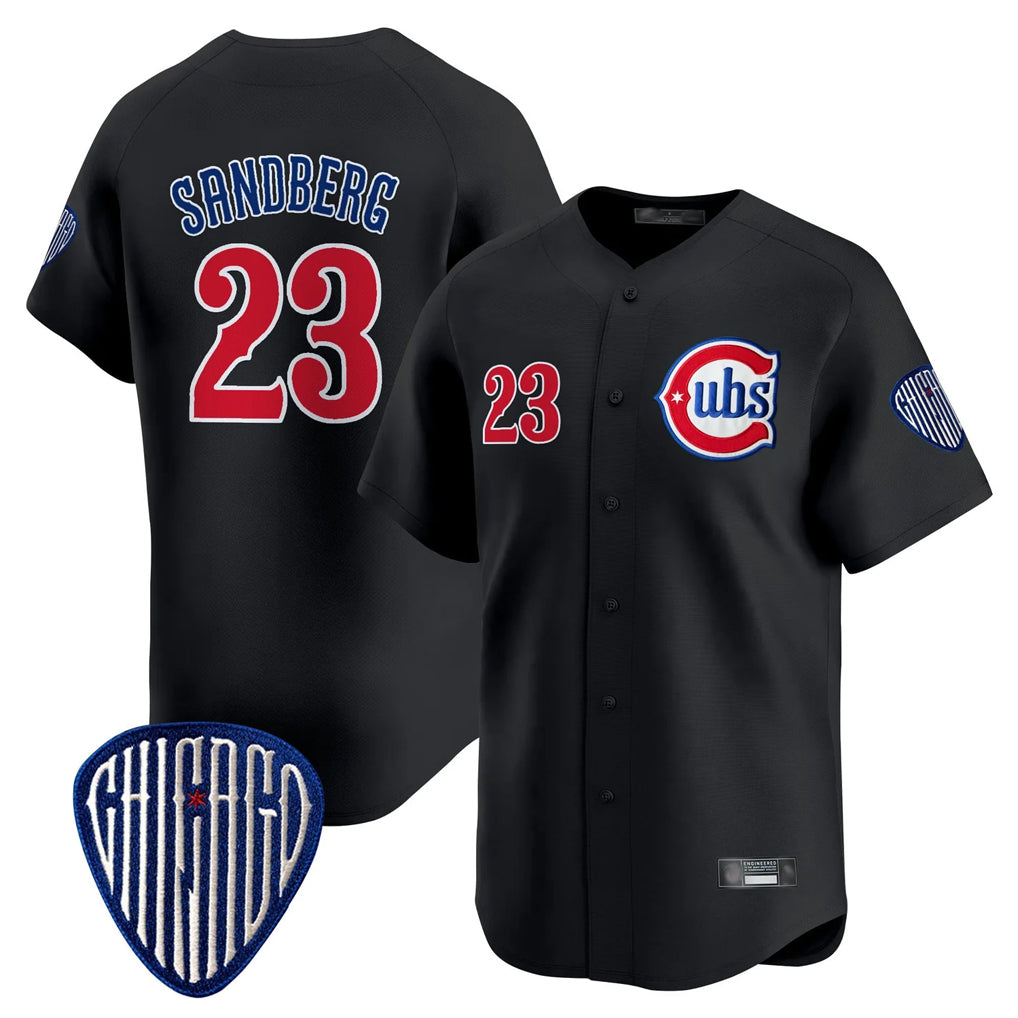 Lashops C.Cubs #23 Ryne Sandberg Player Black Vapor Premier Limited Home Stitched Jerseys