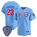 Lashops C.Cubs #23 Ryne Sandberg Player Blue Vapor Premier Limited Home Stitched Jerseys