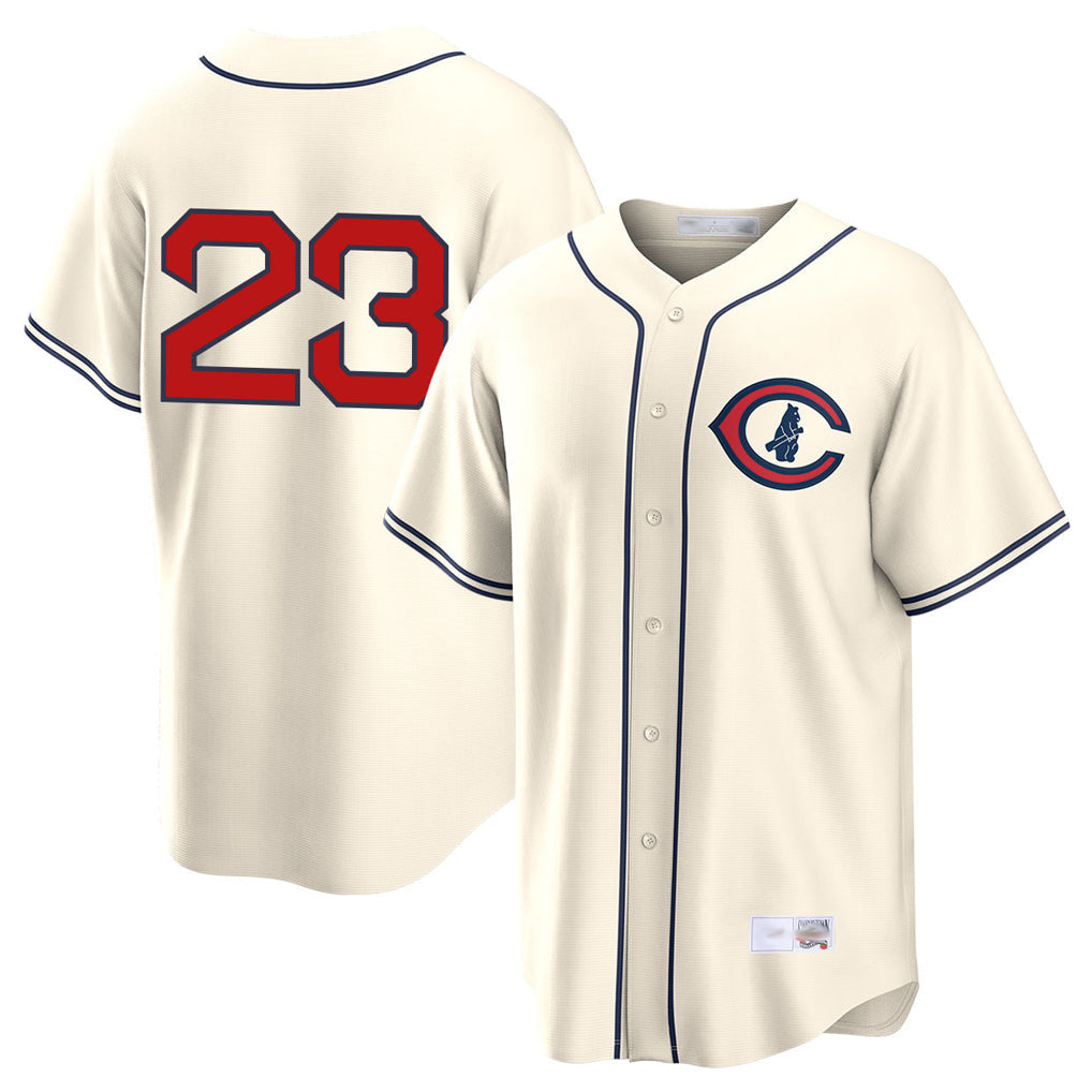 Lashops C.Cubs #23 Ryne Sandberg Player Cream Field of Dreams Home Game Stitched Jerseys