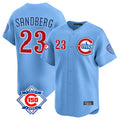Lashops C.Cubs #23 Ryne Sandberg Player Light Blue 150th Anniversary Limited Home Stitched Jerseys