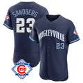 Lashops C.Cubs #23 Ryne Sandberg Player Navy City Connect 150th Anniversary Limited Elite Home Stitched Jerseys