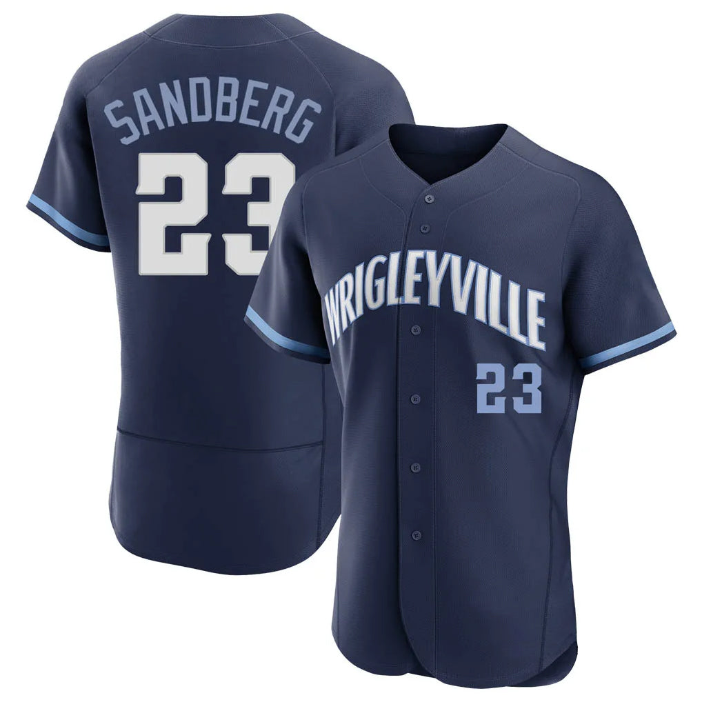 Lashops C.Cubs #23 Ryne Sandberg Player Navy City Connect Limited Elite Home Stitched Jerseys