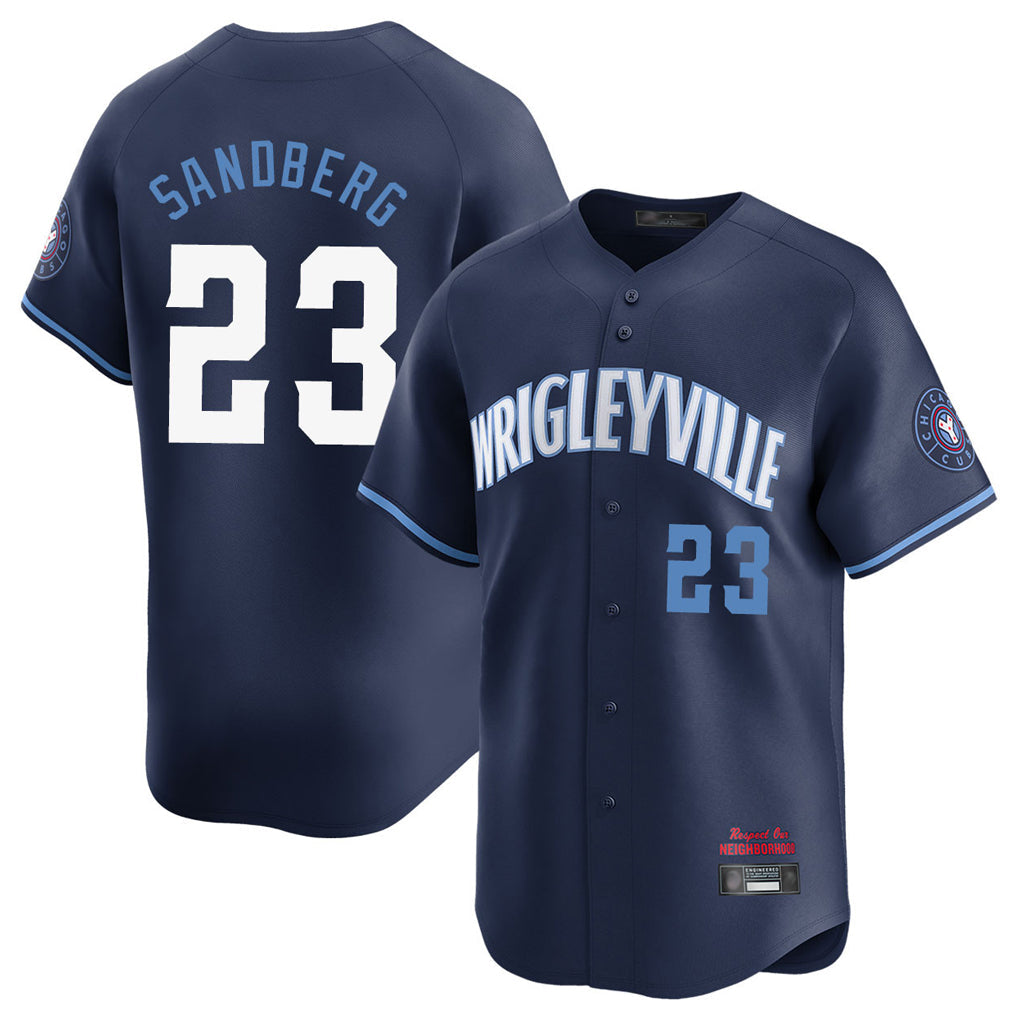 Lashops C.Cubs #23 Ryne Sandberg Player Navy City Connect Limited Home Stitched Jerseys
