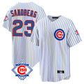 Lashops C.Cubs #23 Ryne Sandberg Player White 150th Anniversary Home Game Stitched Jerseys