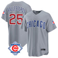 Lashops C.Cubs #25 Mois¨¦s Ballesteros Player Gray 150th Anniversary Home Game Stitched Jerseys