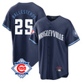 Lashops C.Cubs #25 Mois¨¦s Ballesteros Player Navy 150th Anniversary City Connect Home Game Stitched Jerseys