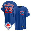 Lashops C.Cubs #25 Mois¨¦s Ballesteros Player Royal 150th Anniversary Home Game Stitched Jerseys