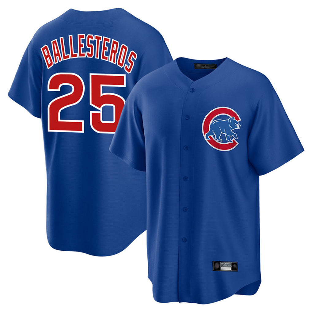 Lashops C.Cubs #25 Mois¨¦s Ballesteros Player Royal Home Game Stitched Jerseys