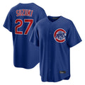 Lashops C.Cubs #27 Seiya Suzuki Player Royal Home Game Stitched Jerseys
