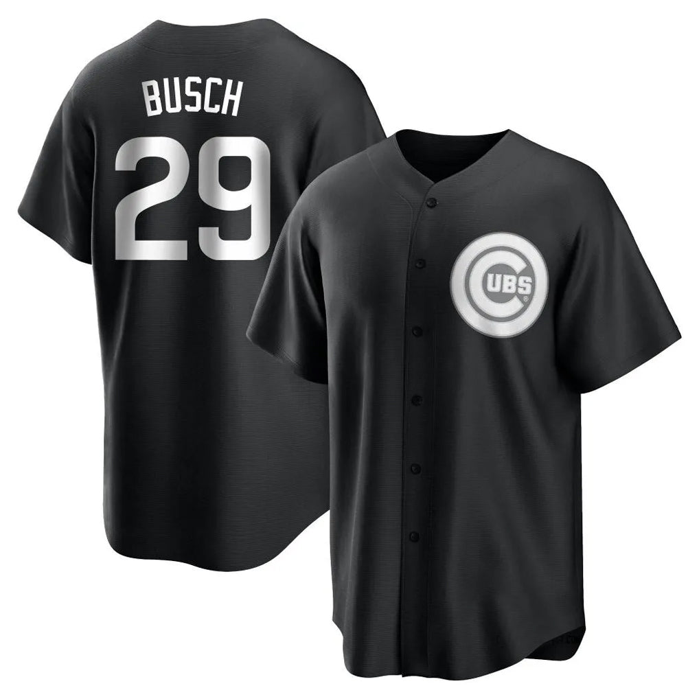 Lashops C.Cubs #29 Michael Busch Player Black Game Stitched Jerseys