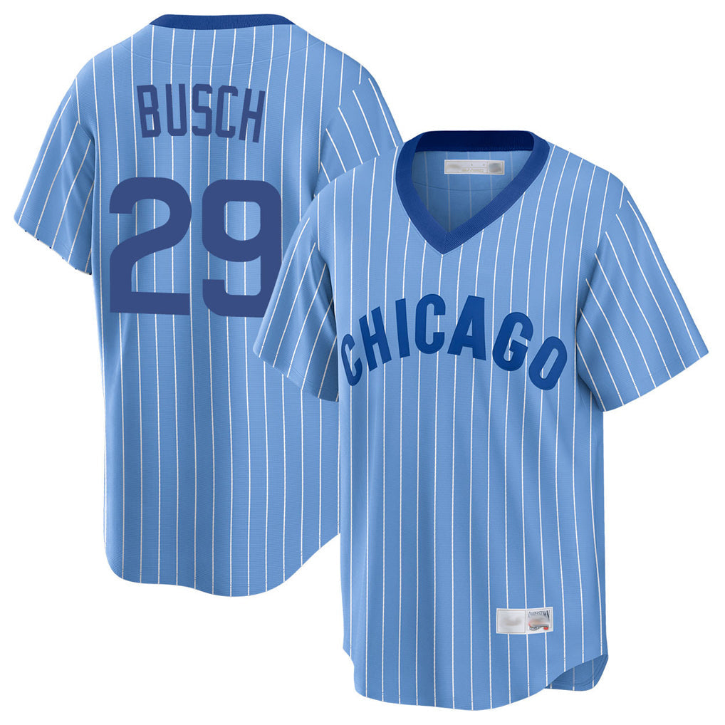 Lashops C.Cubs #29 Michael Busch Player Blue T-shirt Cooperstown Collection Limited Stitched Jerseys