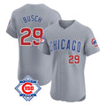 Lashops C.Cubs #29 Michael Busch Player Gray Road 150th Anniversary Limited Elite Home Stitched Jerseys
